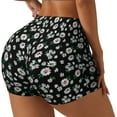 thumbnail image 2 of Sigee Daisies Flowers Print Women's High Waist Workout Shorts - Squat Proof, Tummy Control, Yoga and Gym Activewear-XX-Large, 2 of 9