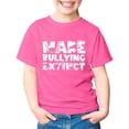 thumbnail image 4 of Girls Anti-Bullying T-Shirt | Positive Message Short Sleeve Graphic Tee for Kids | Cute Casual Summer Top | Soft & Comfortable Daily Wear for School, Play(Pink,7-8 Years), 4 of 5