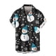 thumbnail image 4 of Blusa y camisa de manga corta con cuello vuelto para hombre, blusa informal de moda con cuello vuelto, blusa estampada de manga corta con botones, blusa de poliéster para hombre, 4 of 6