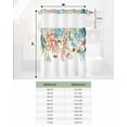 thumbnail image 6 of No Hook Shower Curtain with Snap-in Liner, Coastal Ocean Waterproof Fabric Bathroom Curtains, Summer Beach Coral Shell Starfish Bath Curtains & Mesh Top Window Stall 48"x72", 6 of 6