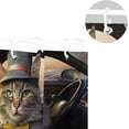 thumbnail image 5 of FREEAMG Cute Cat Driver Shower Curtain - 72x72 Inch Waterproof Fabric Shower Curtains with 12 Hooks - Modern Home Bathroom Hotel Spa Decorations, 5 of 5