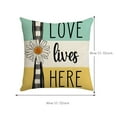 1PC Summer Sunflower Print Farmhouse Pillow Covers 18x18 Flower Grey
