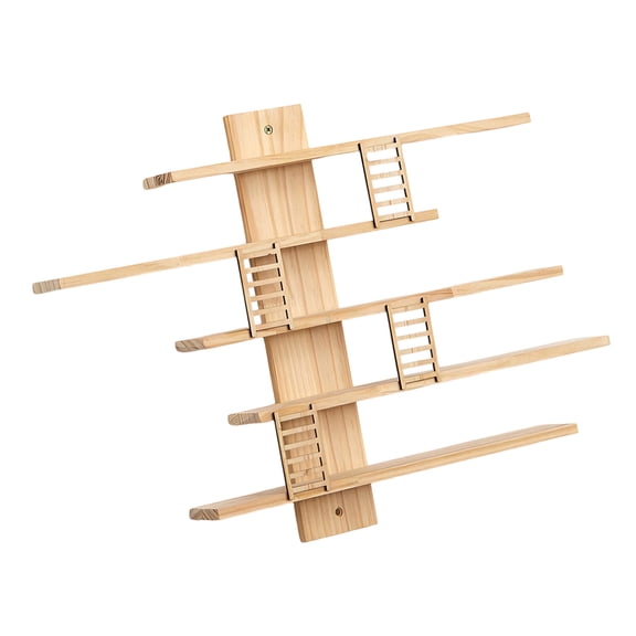 Elegant Wooden Organiser Wall Mount For Action Figures Dolls Toy Multiple Layers Display Shelf Storage Unit