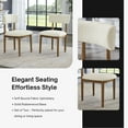 thumbnail image 3 of Roundhill Furniture Axler 7-Piece Dining Set, Tripod-Cross Dining Table with 6 Stylish Chairs, Light Oak, 3 of 13