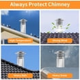 thumbnail image 5 of 4 Inch 304 Stainless Steel Chimney Cap, Round Chimney Cover with Screen, Stove Pipe Topper for Exterior Fireplace Flue, Furnace Vent (Silver), 5 of 6