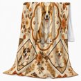 thumbnail image 2 of Corgi Portrait Medallion Autumn Floral Design, Cozy Pet Portrait Pattern, Warm Flannel Blanket for Living Room and Bedroom, Dog Lovers Thanksgiving Gift, Pet Lover Home Decor, 2 of 9