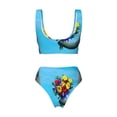 thumbnail image 5 of Daiia Elephant Trunk Couple Flowers Women's Bikini Set Two Piece Swimsuit High Waisted Bikini Adjustable Straps Bikini Perfect for Beach, Pool, and Summer Vacation-Small, 5 of 9