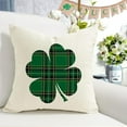 thumbnail image 5 of St Patricks Day Decorations Throw Pillow Covers 18x18 Set of 4 Scottish Tartan Plaid St Patricks Day Hat Farmhouse Classic Decorative Square Cushion Cases for Sofa Couch, 5 of 6