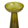 thumbnail image 5 of DecMode 3 Candle Green Glass Pillar Candle Holder, Set of 3, 5 of 12