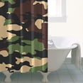 thumbnail image 5 of Camo Shower Curtain 36x72 Inch - Military Tactical Army Woodland Desert Camouflage Waterproof Bath Curtain with 12 Hooks, Fade-Resistant Polyester Fabric, Quick Dry & Machine Washable for Home/Hotel, 5 of 5