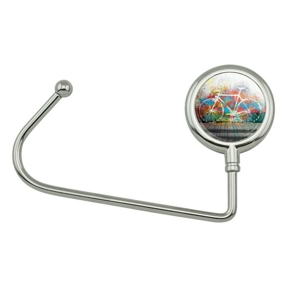 Colorful Rainbow Negative Space Bicycle Bike Wall Purse Bag Hanger Holder Hook