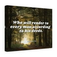 thumbnail image 5 of Scripture Walls  Rendered By God Romans 2:6 Bible Verse Canvas Christian Wall Art Ready to Hang Unframed, 5 of 16