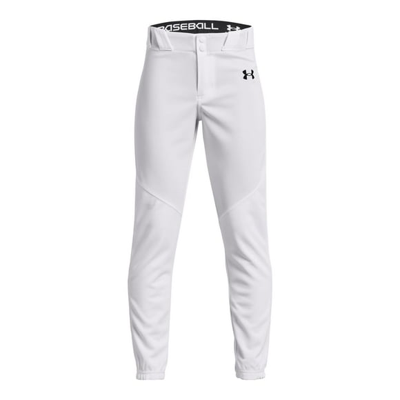 Pantalón de béisbol Under Armour Utility para niños, blanco/negro, talla XL