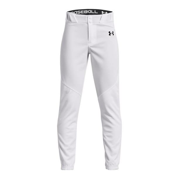 Pantalones de béisbol Under Armour para niños, blancos y negros, talla XS