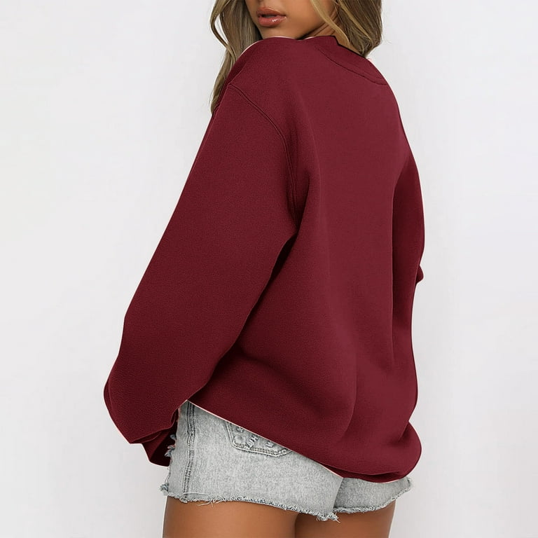 Trendy Tops For Women 2023 Going Out Tiktok, Yes,I'm Cold Sweatshirts for  Women 2023, Womens Casual Long Sleeve Loose Fit Tops Fashion Fall Clothes  Shirts Moda OtoñO Mujer 