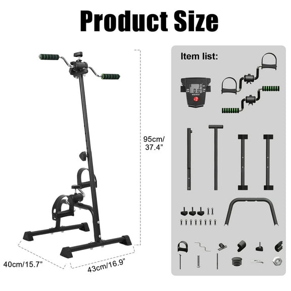 Total Body Exerciser Bike,Adjustable Fitness Recovery Equipment for Seniors, Elderly Physical Therapy Exercise Bike for Total Body, with Monitor
