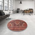 thumbnail image 3 of Ahgly Company Indoor Rectangle Traditional Orange Salmon Pink Medallion Area Rugs, 2' x 4', 3 of 6