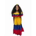 thumbnail image 2 of Colombian Traditional Tri-color Dress for Girls, 2 of 9
