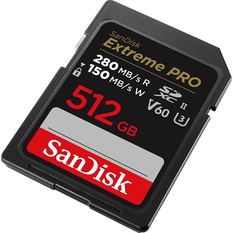 Sandisk Extreme PRO SD UHS-II Memory Card, V60 - 512GB - Walmart.com