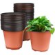 thumbnail image 1 of 50 macetas de plástico de 15 cm para plantas, macetas para plántulas, contenedores para plantas y flores para viveros, 1 of 5