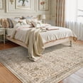 thumbnail image 4 of Lahome Boho Beige Rugs for Living Room, Washable Area Rug 5x7 Non-Slip, Vintage Soft Bedroom Area Rugs, Stain Resistant Non-Shedding Nursery Carpets for Home, Soft Amber, 4 of 8