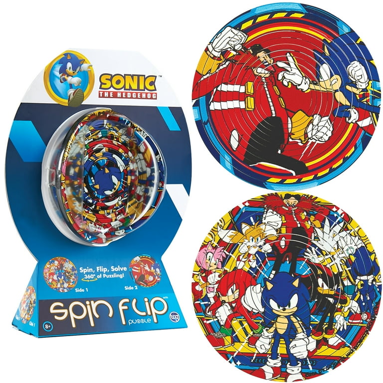 Spin Flip Puzzle: Sonic & Dr. Eggman - 12 Rings - 2-In-1: Double