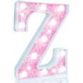 thumbnail image 1 of Letrero decorativo Pooqla LED con letras marquesinas y batería rosa claro, 1 of 6