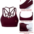 thumbnail image 4 of Sujetadores deportivos para mujer Sujetador deportivo acolchado con espalda cruzada Sujetador deportivo de soporte medio Sujetador de yoga para correr Adepaton LRWJ036-14, 4 of 6