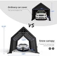 thumbnail image 4 of KING BIRD 13' x 20' Heavy Duty Carport Anti-Snow Outdoor Upgraded High Peak Storage Shelter with Reinforced Ground Bars, 4 of 8