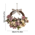 thumbnail image 3 of Cadancy Wreaths for Front Door Artificial Peony Rose Floral Grapevine Wreath Silk Flower Arrangement Home Wall Decoration Entryway Window Farmhouse Indoor Outdoor Seasonal Holiday Ornament, 3 of 6