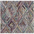 thumbnail image 2 of SAFAVIEH Nantucket Aimee Geometric Diamonds Cotton Area Rug, Multi, 4' x 4' Square, 2 of 7