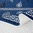 thumbnail image 5 of meiyoeat Navy Blue Paisley Bed Spread Queen For Kids,Bohemian Exotic Style Queen Coverlet Set For Adult,3 Pieces, 5 of 7