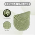 thumbnail image 6 of Better Trends 17" x 24" Oval Shape Bath Mat 100% Cotton Bathroom Rug Water Absorbent Bath Rug Machine Washable (Sage) Lilly Crochet Collection, 6 of 6