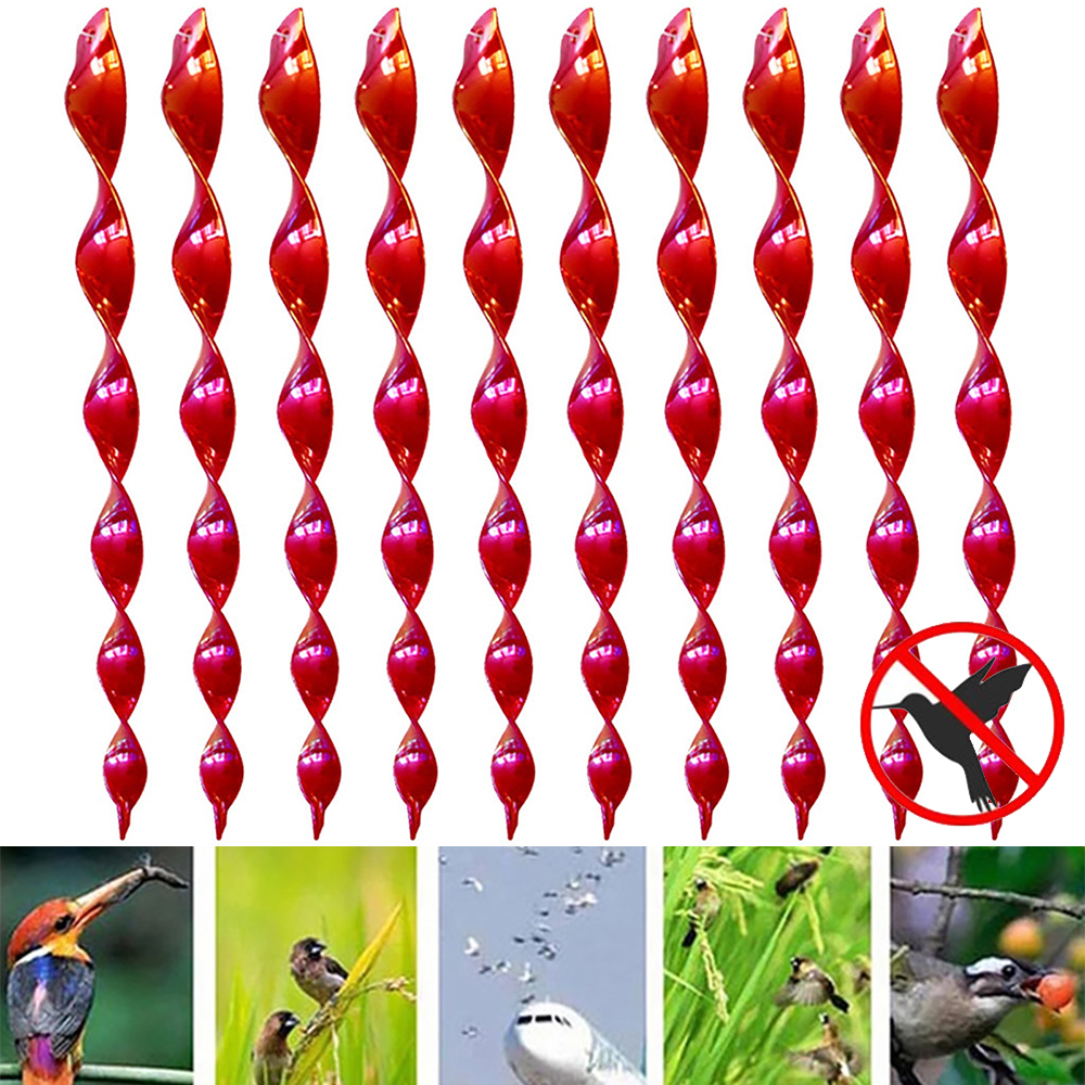 Elbourn 30CM Bird Repellent Reflective Scare Rods Ornamental Spinner