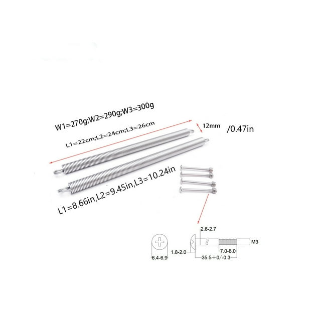 Ressort de Remplacement Universel Résistant à l'Usure Palme Sangles Plongeur en Acier Inoxydable: les Sangles de Talon de Ressort Vitesse Forte Résistance à la Traction Plongée en Apnée 26cm L
