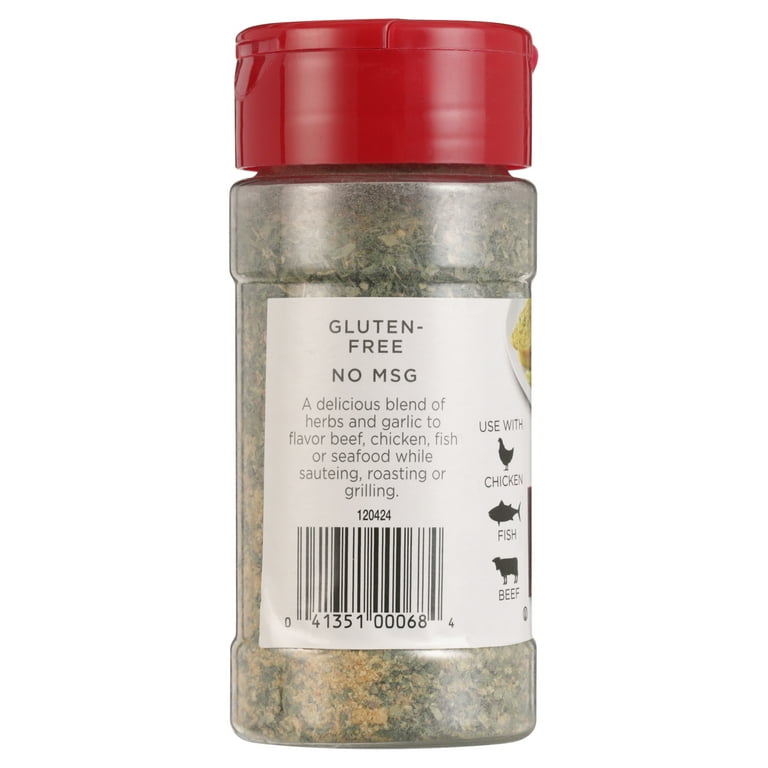 Garlic Herb Seasoning, In Glass Bottle, Salt Free Non-GMO, 2.8 oz