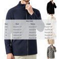 thumbnail image 3 of LODIENY Men Full Zip Cardigan Sweater Stand Collar Regular Fit Ribbed Knit Thermal Sweaters Long Sleeve Baggy Casual Fall Winter Outfits Black XXL, 3 of 5