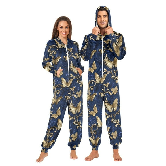 joogoo 3d Butterflies-d2 Unisex Adults Onesies Pajamas Jumpsuits L