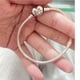 thumbnail image 2 of Pulsera Hebilla de Corazón Pandora Cadena de Serpiente Plata 925 Charms, 2 of 3