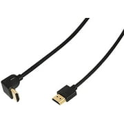 Ysimda Ultra Slim Flexible Series One 90 Degree Right- Angle A to A HDMI 2.0 High-Speed Cable, 6ft, Gold Connecter,