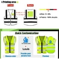 thumbnail image 3 of High Visibility Reflective Safety Vest Customize Logo With 5 Pockets Protective Workwear Outdoor Work Vest, 3 of 13