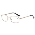 thumbnail image 4 of Blue Light Blocking Progressive Bifocal Glasses for Women Men, Foldable Metal Frame Computer Readers - Anti Glare Multifocus Reading Glasses with Smart Focus Transition,Magnification2.0 Gold, 4 of 6