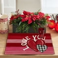 thumbnail image 5 of Fiudx Mantel Individual de San Valentín, Decoración de Mesa de Lino Conmovedora, Diseño Termoaislante, Ideal para Cenas Festivas, Idea de Regalo Ideal, Material Fácil de Limpiar, Juego de Una Sola Pi, 5 of 5
