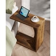 thumbnail image 5 of Tribesigns Set of 2 C-Shaped End Tables, Rustic Brown Sofa Side Tables for Living Room or Bedroom, Compact Snack Tables with Adjustable Feet, MDF Construction, 5 of 5
