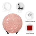 thumbnail image 4 of Yiaed Rose Gold Glitter Print Bone China Decorative Plate Ceramic Dinner Plates Art Crafts with Display Stand-8in, 4 of 6
