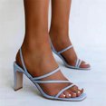 thumbnail image 1 of Sandalias de moda de tacón alto para mujer con punta cuadrada y fiesta informal de verano Wmkox8yii  shjk3542, 1 of 3