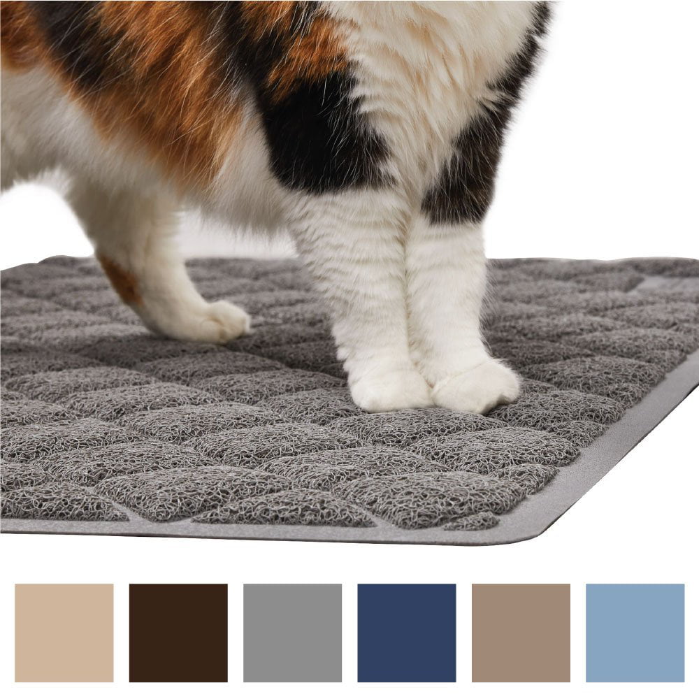 Scatter Control Water Resistant Easy Clean Honeycomb Mats Gorilla Grip Original Premium Durable Cat Litter Trapper Mat Less Waste Soft on Kitty Paws Traps Litter from Box and Cats