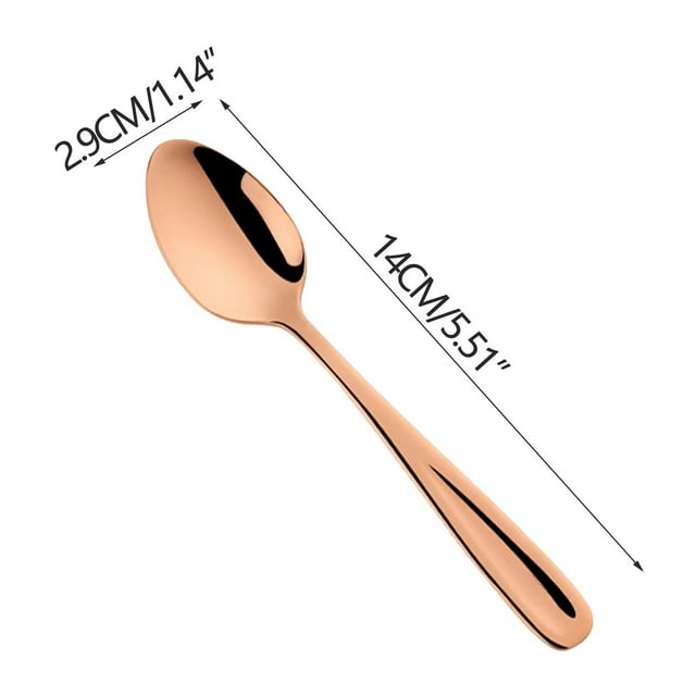 Lksixu Mini Stainless Steel Colored Spoons Cute Small Teaspoons And Stirring Spoons And Dessert Spoons For Kids Kitchen Gadgets