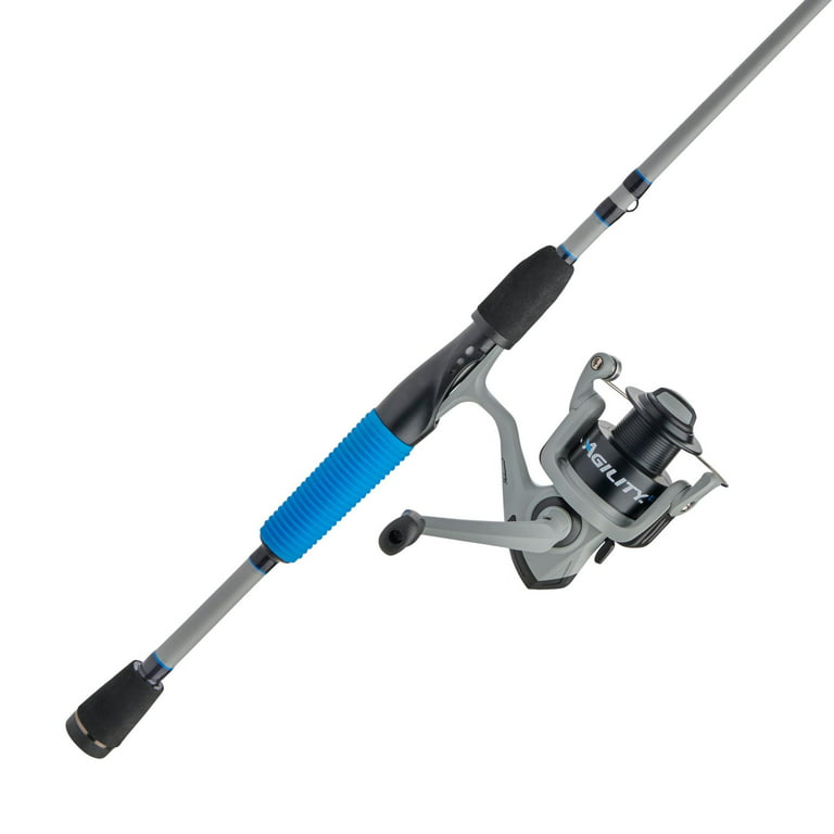 Shakespeare AGGT35/662M Agility Gel-Tech Spin Combo 35 sz AlumSpool Reel  5.2:1 Ratio, w/ Graph Composite Rod, Blue Gel-Tec Handle 6'6 2pc. Med 