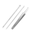 thumbnail image 1 of 3 pcs Pimple Set Blackhead Remover Acne Clip Tweezer Comedone Extractor Squeezer Beauty Care, 1 of 5
